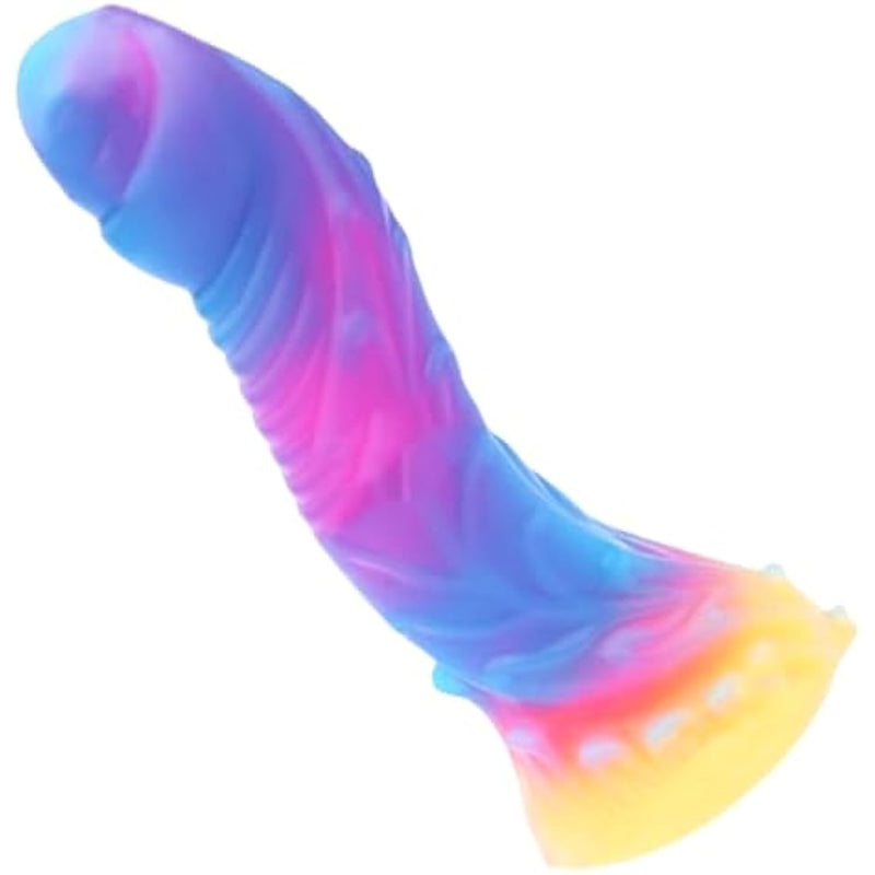 Fantasy Dildo Monster Dildo Glow In The Dark, Classic Monster Luminous Dildo Soft Silicone Anal Dildo Butt Plug With Strong Suction Cup Realistic Fake Penis Adult Sex Toys For Women Men