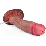 Squirting Realistic Dildo Feels Like Skin, 8.5 Inch Big Lifelike Soft Silicone Dildo With Suction Cup Fake Penis For Anal Play, Ejaculating Thick Flesh Dildo Adult Sex Toys For Women