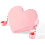 Sex Pillow With Handcuffs Heart Shaped Position Cushion Bdsm Furniture Cushion For Game Adult Couples Sex Toys (Pink)