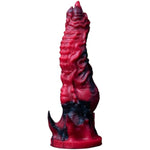 Hell Kiss Silicone Dildo For Men, Women, & Couples. Strong Suction Base Phthalate-Free Premium Red & Black Silicone Twisted Tongues Dildo