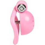 Press Lock Chastity Cage For Men With 5 Cock Rings And Pull Rope, Abs Round Head Chastity Devices With Ventilation Holes Sm Penis Bondage Extreme Sex Toy For Mens (Pink)