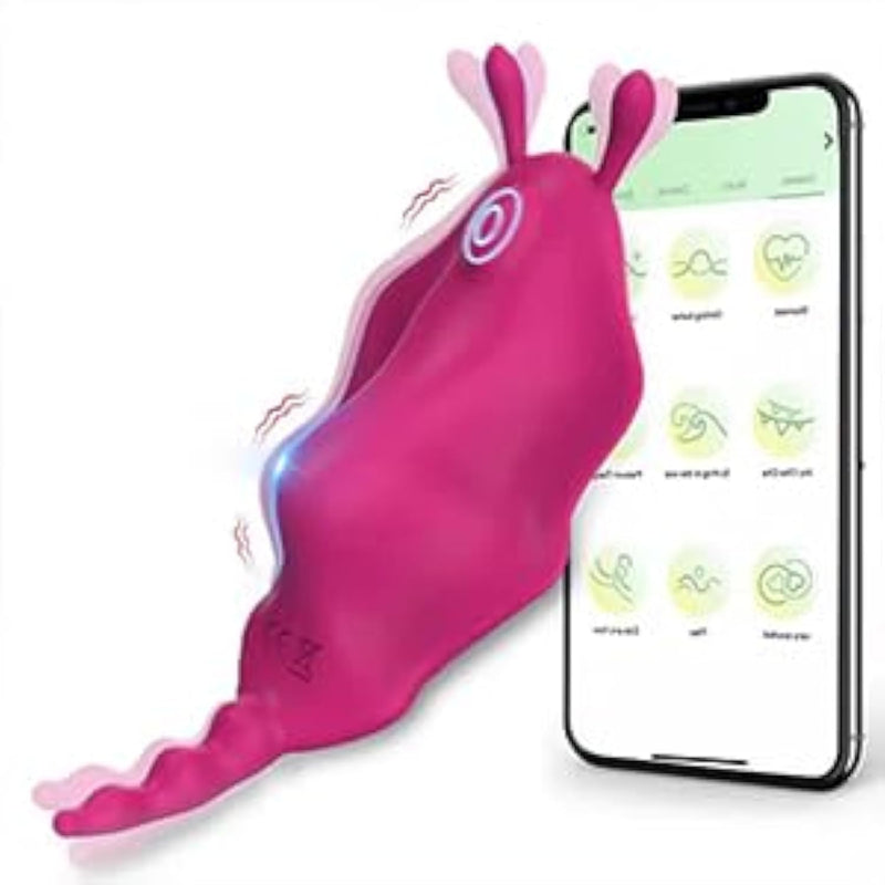 Adult Sex Toys Wearable Vibrator - Sex Toys Butterfly Panties Vibrator With 9 Vibrating Modes, Adult Toys Remote App Control Vibrator, Female Sex Toys Mini Clitoral Vibrator,Pink