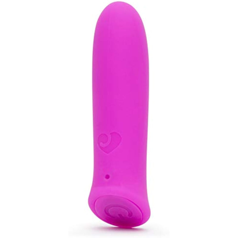 Ignite Bullet Vibrator - 3.5 Inch Silicone Mini Bullet Massager Beginner Friendly - 20 Function Bullet Vibrator For Women With Storage Bag - Rechargeable & Waterproof - Pink
