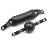 Bdsm Open Mouth Gag Sponge Plug Ball Gag Adjustable Faux Leather Fetish Open Mouth Ball Gag Sex Toy For Women Men Adults Couples Sm Sex Bondage Bed Restraints Role Play Sex Game