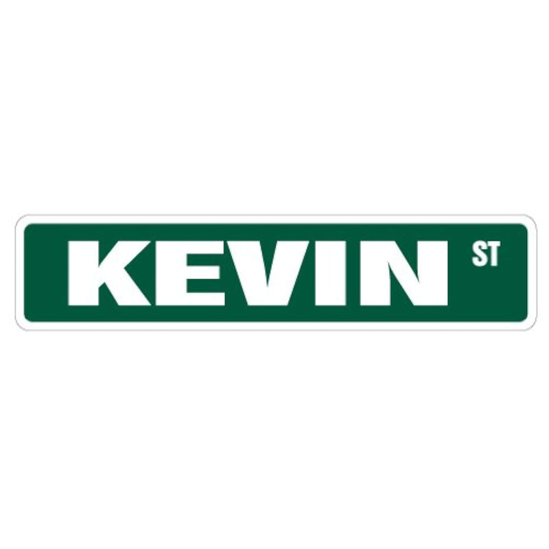 Kevin Street Sign Childrens Name Room Sign | Indoor/Outdoor |  18" Wide Plasti