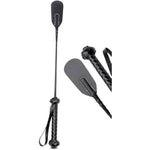 18 Inch Black Luxury Sex Bdsm Crop Sex Paddle Premium Bondage Whip Spanking Crop Bdsm Whip Adult Sex Toy