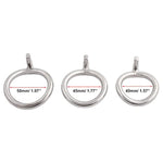 Male Chastity Cage Closed Ring Ergonomic Design 304 Stainless Steel Cock Cage Base Ring H1050 (1.97 Inch / 50Mm)