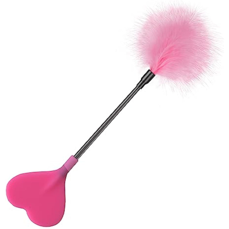 Flirting Feather Hand Pat Adult Sex Products Sm Heart Shaped Beater Romantic Sexy Toys(Pink)