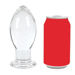6" Huge Head Glass Butt Plug Extra Large Crystal Butt Plug