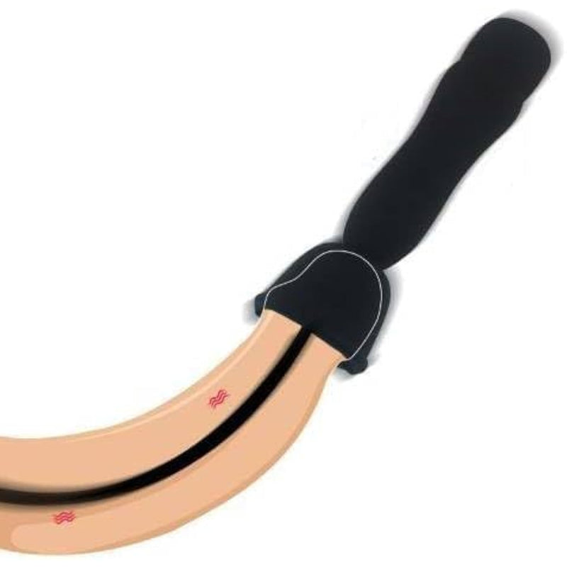 Silicone Urethral Sounds Dilator Male Vibrator Penis Training Multiple Vibrating Glans Trainer Stimulation Stretching For Men Sex Toy 16 Shock Orgasm Stimulation Usb Charge, Black