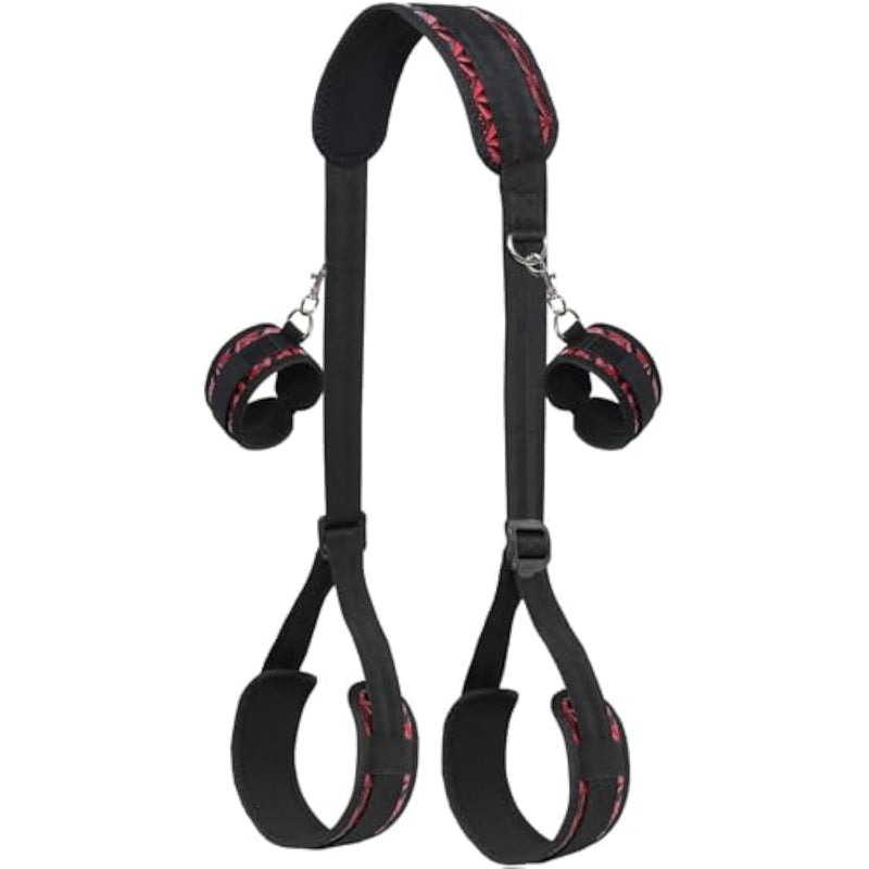 Bondage Restraints, Bdsm Kit Sex Bondage With Adjustable Handcuffs & Sex Straps For Couples Sm Game Play, Bed Restraints With Neck To Leg Spreader Bondage Rope For Women Beginner Adult Sex Toys