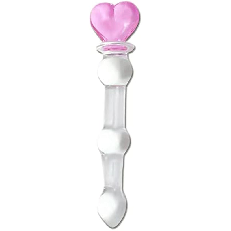 Butt Plug Sex Toy With Progressive Anal Beads,Crystal Glass Pleasure Wand Dildo Penis Glass Dildo Crystal Penis Glass Wand G-Spot Stimulation Female Masturbator For Male Female Couples