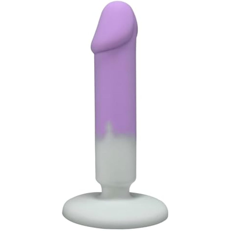 Silicone Realistic Dildos Anal Plug Training Cute Small Anal Dildos Sex Toys With Strong Suction Gradient Color Realistic Penis Anal Sex Toys For Women Men Couple Beginners Slim Anal Toys (L)