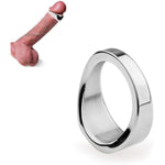 Stainless Steel Male Cock Ring Glans Ring Cock Ring Metal Penis Ring Delayed Ejaculation Increase Stimulation Sex Toys There Are 3 Different Sizes Arc Ring Without Edges (Medium-26Mm)