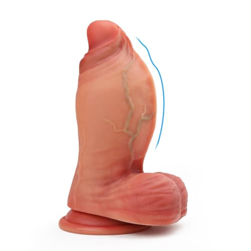 2.6 Inch Diameter Fat Anal Dildo,5.9 Inch Silicone Thick Small Dildos With Suction Cup & Ball-Free Design For Beginner Dildo, Lifelike Fake Penis For G-Spot,Adult Sex Toys & Games For Women Men