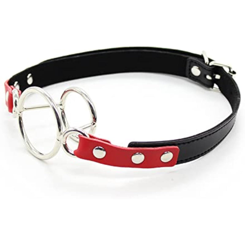 Bondage Training Tool Adult Sex Toys Sex Tool Double Ring Flirting Open Mouth Device Mouth Flail Mouth Plug Ball Deep Throat Black Red