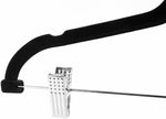 Velvet Pants Skirt Hangers with Clips -Black Women Clothes Hanger Set for Pant Suit Shirt Felt Coat Dress, Premium Non Slip Heavy Duty Space Saving Slim Clothing, 16.7" Long, Black, Pack of 20