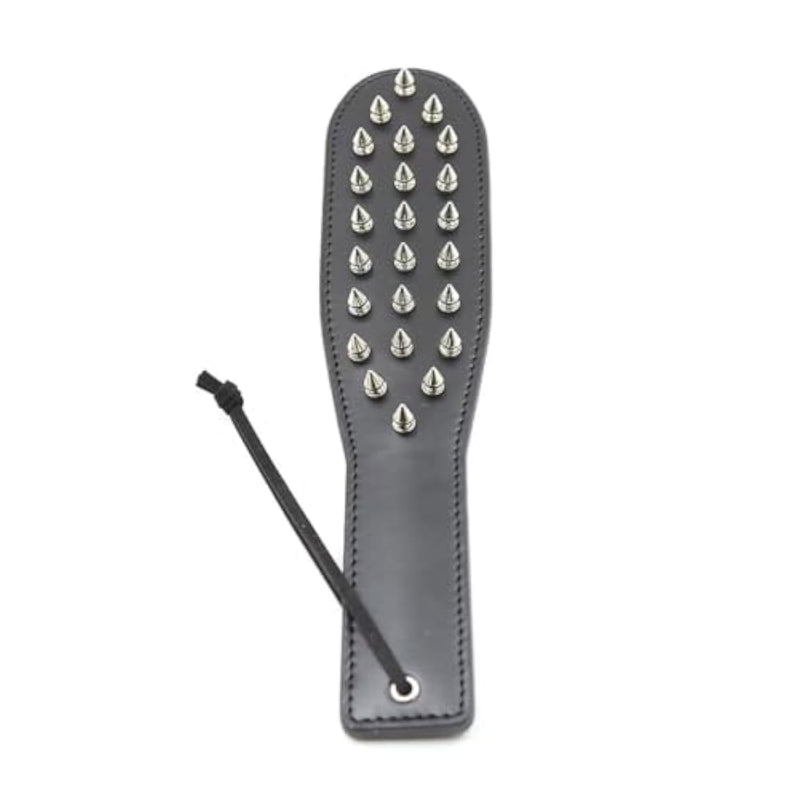 Faux Leather Spanking Paddle With Safe Rivet Bdsm Sex Play Whips Black Studded Paddle Sexual Flirting Tools Fetish Adult Sex Toys For Couple Men Women Sm Game Bedroom