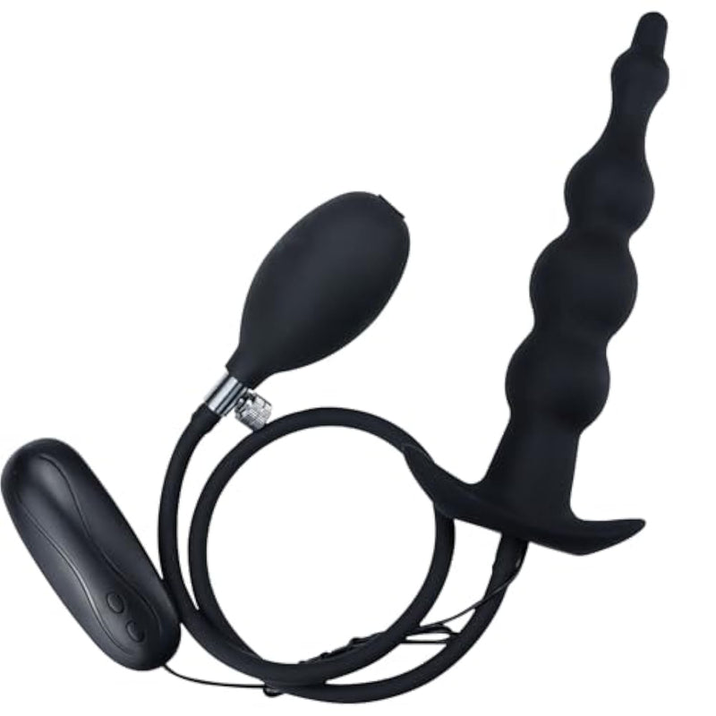 Inflatable Butt Plug Silicone Analplug With Quick Release Valve 12 Frequency Anal Vibrators Vaginal Dilators Training Analbeads Sex Toys Men Women Adult Games