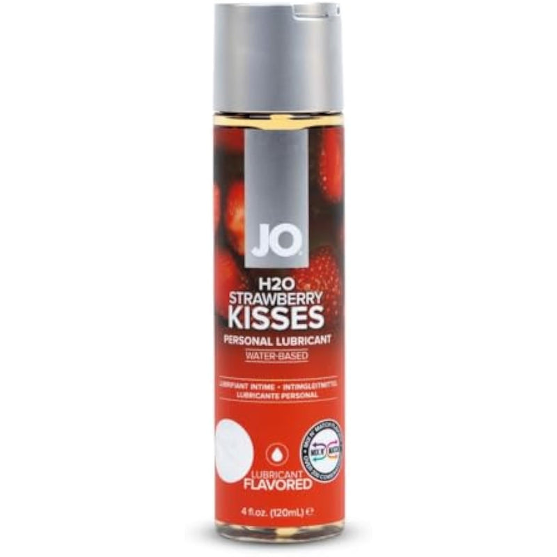 H2O Strawberry Flavored Lubricant, Water Based Sugar Free Lube For Men, Women And Couples,4 Fl Oz