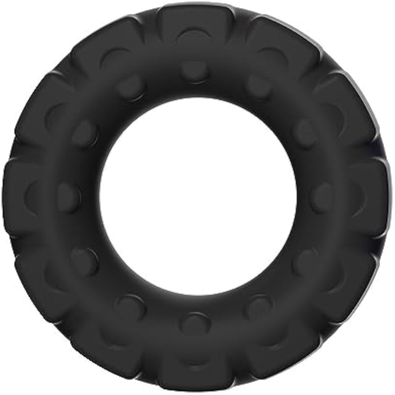 Silicone Cock Ring For Men, Imitation Tyre Penis Ring Chastity Device, Testicle Stretch Erection Rings Adult Penis Bondage Sex Toy (Black)