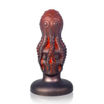 Dark Octopus Silicone Butt Plug with Suction Cup and Knot for Anal Training