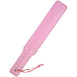 Quality Studded Spanking Paddles, 14.7Inch Faux Leather Paddle For Adults Sex Play, Pink