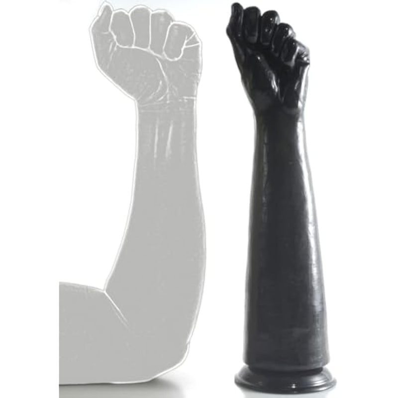 Super Huge Realistic Hand Dildo Sex Toys For Women Men - Black 15.75" Real Fist Dildos With Strong Suction Cup, Long Thick Arm-Shaped Penis For G Spot Stimulation Anal Plug
