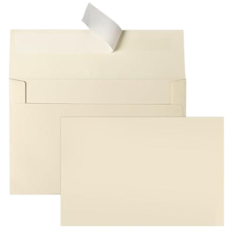 Ivory Blank Cards and Envelopes 4x6 Not Folded 100 Pack