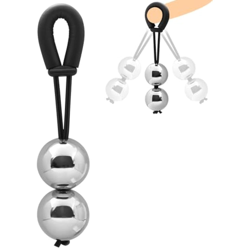 12Oz Metal Penis Stretcher Devices- Adjustable Penis Physical Exercise Tools, Penis Enlarger Sex Toy For Men,Penis Extender Toys For Male (M:2Pcs Ball)