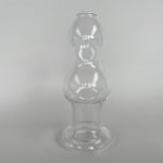 Crystal Calabash Shape Transparent Anal Plug Peephole Clear Hollow Glass Butt Plug With Lid Sex Toy(L)