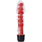 Silicone Crystal Barb Vibrator, Soft Silicone Insertion Vaginal G-Spot Vibrator, Vibrating Dildo Clitoral Nipple Vagina Massager Stimulator, Adult Sex Toy For Women Clitoral Vibrator, Red