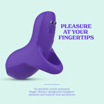 Flickme Mini Rechargeable Finger Ring Vibrator | Sex Toy With 8 Vibration Modes And Sensor Touched Activation | Medical Grade Silicone Vibrator | Waterproof Adult Toys