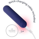 Bullet Vibrator For Women, Mini Vibrator Made Of Body-Safe Silicone, Fully Waterproof, Usb Rechargeable, Personal Massager With 10 Vibration Settings, Purple