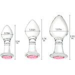 Glass Crystal Anal Plug Fist Hand Butt Plug, Pink Jewelry Anal Training Sets Toys Anal Stimulation Sex Toy For Unisex Masturbation