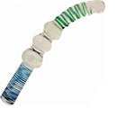 Curved Glass GSpot Dildo with Lube, 10 Inch Length and 4.5 Inch Girth, 1.5 Inch Diameter, Includes 1Oz Lubricant and Storage Bag