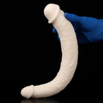 Ultra Soft Double-Ended Dildos Double Dong Cock Realistic Dildo G-Spot Stimulation Anal Plug Couple Sex Toys for Women Couple Lesbian Liquid Silicone (M)