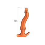 Long Butt Plug Ultra Soft Liquid Silicone Sinuous Anal Plug Anus Dilator For Beginner Advanced Men Women (S)