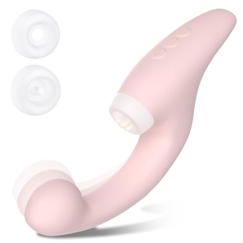 Dual Stimulation Clitoral Sucking & G-Spot Vibrator: 5 Suction Modes ? 5 Vibration Patterns With 2 Interchangeable Licking Tips For Intense Pleasure