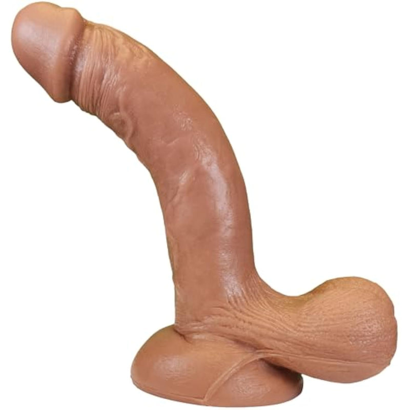 Realistic Ninja Dildo with Posable Core and Movable Balls, Soft Silicone Skin