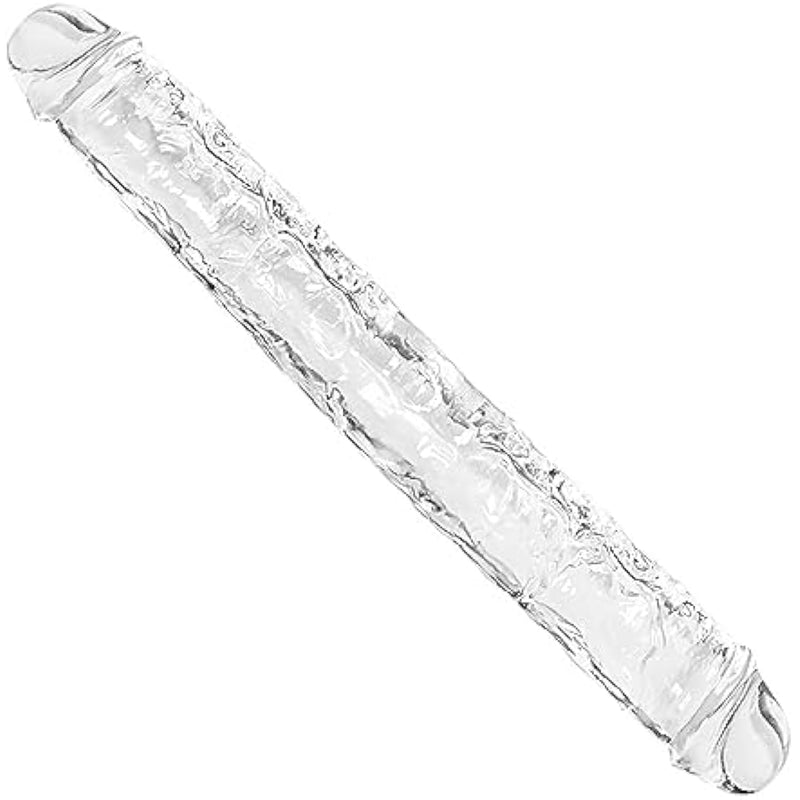 13 Inch Double Ended Realistic Dildo Flexible Clear Dildos Long Dong For Double Sided Lesbian Anal Play G-Spot Stimulator Sex Toys For Women Men Couple