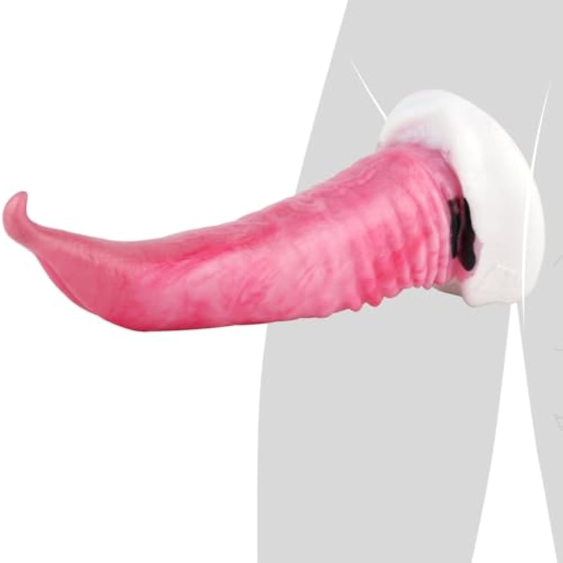 6.5 Inch Pink Orca Curved Design Dildo, Large Monster Dildos Strong Suction Cup For Hands-Free Play,G Spot Stimulation Dildo (M)
