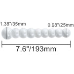 7.6" Clear Graduated Glass Anal Beads Butt Plug Crystal G Spot Dildo Sex Stimulation Pleasure Wand