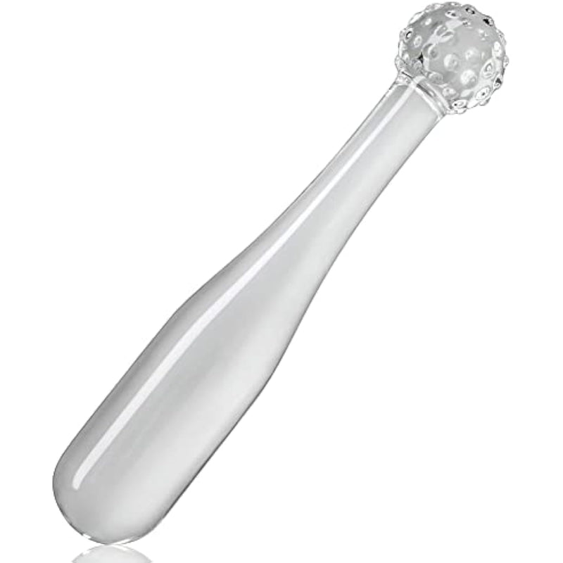 Glass Dildo Pleasure Wand Transparent Double Ended Butt Plug Vaginal Anal Prostate Massager Masturbation Sex Toy For Men Women And Couple (S)