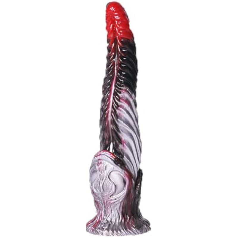 Fantasy Realistic Monsters Dildo, Liquid Silicone Anal Dildo With Serrated Tongue Shape, Monsters Dildos Anal Plug For G Spot Stimulation, Vaginal Anus Prostate Massage Adult Sex Toy For Men Women (S)