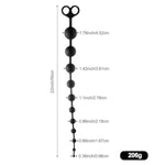 22Inch Super Long Anal Beads With 11 Balls + 6.7 Inch Anal Butt Plug Trainer (S)