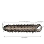 Penis Extender Realistic Textured,Ultra-Soft Thickened Clear Cock Sleeve Reusable Pennis Enlarger Condom Sex Toys For Men & Couple (Black)