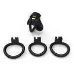 Hollow Male Chastity Cage With 4 Sizes Of Rings – Discreet Locking Penis Cage For Men, Sm Bondage Gear For Slave Training, Secure And Comfortable Design (Black)