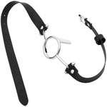 Metal Open Mouth Gag Bdsm Oral O Ring Gag Bondage Restraints For Female Flirting Tongue Depressor (Silver)