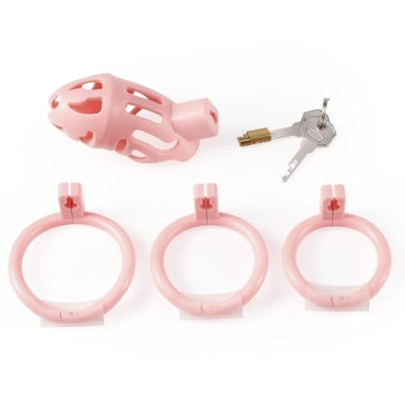 Chastity Cage Pink, Cock Cages Chastity Devices Male Good Concealment, Penis Cage For Men Sm Sex Toys (Pink)